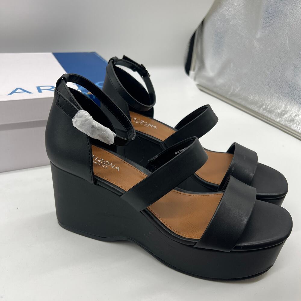 Arizona Jean Co Womens Junno Heeled Sandals Black Size 9M